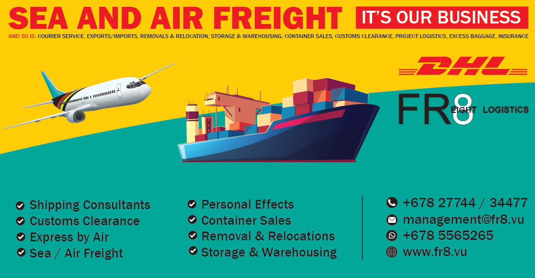 Yellow Pages of Vanuatu Professional Services Freight, Imports